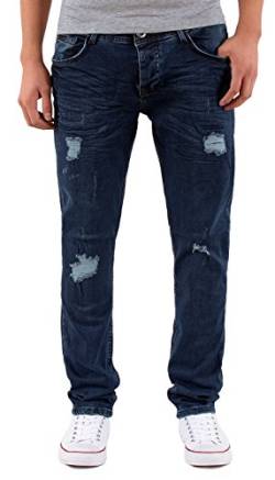 ESRA Herren Jeans Hose Slim Fit Jeanshose Stretch Destroyed Look Hose Used Look Jeans A437 von ESRA