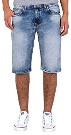 ESRA Herren Jeans Shorts Herren Kurze Hosen Herren Kurze Jeans Hose Bermuda Shorts Sommer Hose A370 von ESRA