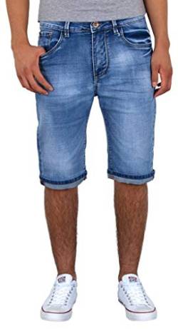 ESRA Herren Jeans Shorts Herren Kurze Hosen Herren Kurze Jeans Hose Bermuda Shorts Sommer Hose A370 von ESRA
