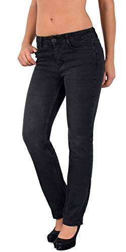 ESRA High Waist Jeans Damen Straight Damen Jeanshose Stretch bis Große Größe G400 von ESRA