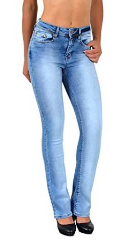 ESRA Jeans Damen Bootcut Jeans Damen Stretch High Waist Hose Damen bis Übergröße B700 von ESRA