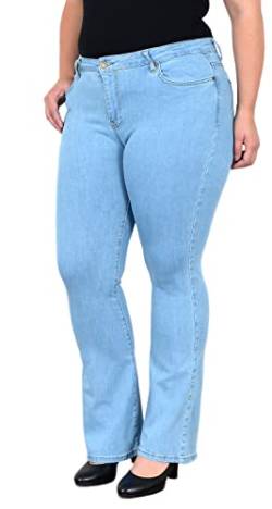 ESRA Jeans Damen Bootcut Jeanshose Flared Jeans Damen High Waist Schlaghose Bootcut Jeans Damen Hose Damen Jeans Bootcut High Waist Jeans Damen Stretch Schlagjeans bis Übergröße Plussize FB1 von ESRA