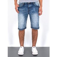 ESRA Jeansshorts A360 Herren Jeans Shorts Hose, bis Übergröße / Plussize Große Größe, Herren kurze Jeans Hose mit 5 Pocket, Herrren kurze Jeanshose mit Stretch, Jeansshorts mit Rissen Destroyed Look, Herren Capri Jeans Herren Capri Hose Herren Capri Jeanshose, Herren Shorts Jeans Straight Regular Comfort von ESRA