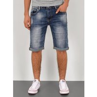 ESRA Jeansshorts A363 Herren Jeans Shorts Hose, bis Übergröße / Plussize Große Größe, Herren kurze Jeans Hose mit 5 Pocket, Herrren kurze Jeanshose mit Stretch, Jeansshorts mit Rissen im Destroyed Look, Herren Capri Jeans Herren Capri Hose Herren Capri Jeanshose Shorts, Herren Shorts Jeans Straight Regular Comfort von ESRA