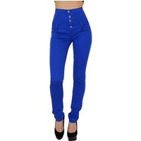 ESRA Skinny-fit-Jeans J22 Damen Skinny Jeans, Damen High Waist Jeanshose, Damen Jeans Hose mit 4-Knöpfen, Skinny Fit Jeans mit Stretch und hohem Bund, Damen Skinny Fit Jeans Hose High Waist mit Push Up, Damen Jeanshose mit mehreren Knöpfen, bis Übergröße Plussize Große Größen, Sehr enge Damen Röhrenjeans mit hoher Leibhöhe, Jeans Skinny Damen Hose von ESRA