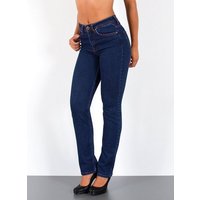 ESRA Straight-Jeans G500 Damen Straight Fit Jeans High Waist, bis Übergröße / Plussize Größe, Damen Gerade Schnitt Jeans Hose hohe Leibhöhe bis Große Größen, Hoch Bund Jeans Gerades Bein Regular Fit mit Stretch, Straight Leg Jeanshose hoher Bund bis zur Taille, Jeans Damen Straight Fit, Stretchjeans Damen, Damen Jeanshose Große Größe, Straight Fit Jeans, Damen Jeans, Jeans Damen, Jeans Damen Hose Straight, Jeans Damen High Waist Damen Jeans von ESRA