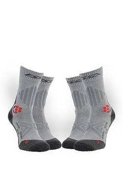 ESSA MERINO 2 PAAR- Merinowolle Wandersocken - atmungsaktive - für Männer und Frauen - Trekkingsocken (as3, numeric, numeric_43, numeric_46, regular, regular, grau-grau) von ESSA