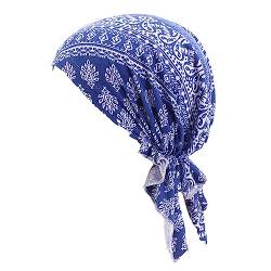 ESTEVANJ MUR Kopfbedeckung für Damen Schlaf Beanie Kopftuch für kahle Wickel Krebs Hüte Bandana Elastic Turban (9) von ESTEVANJ MUR