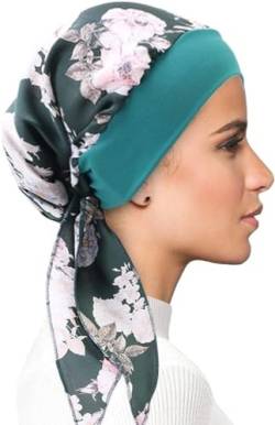 ESTEVANJ MUR Kopfbedeckung für Frauen/Turbane für Frauen Mütze Kopftuch für Glatze Schlaftücher Krebsmützen Seiden-Turbane mit Zöpfen (DE/NL/SE/PL, Alphanumerisch, Einheitsgröße, 3) von ESTEVANJ MUR