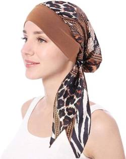 ESTEVANJ MUR Kopfbedeckung für Frauen/Turbane für Frauen Mütze Kopftuch für Glatze Schlaftücher Krebsmützen Seiden-Turbane mit Zöpfen (DE/NL/SE/PL, Alphanumerisch, Einheitsgröße, 4) von ESTEVANJ MUR