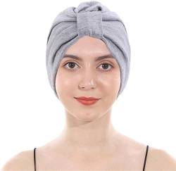 ESTEVANJ MUR Unifarben Chemo Kopftuch für Frauen mit Haarausfall - Krebspatienten Kopfbedeckung Turban，Elastisches Futter Frauen-Kopftuch (2) von ESTEVANJ MUR