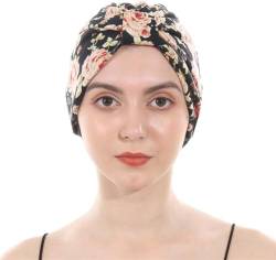 Turbane für Frauen/Kopftuch für Frauen Weiche Turban-Kopftuch-Kopfbedeckung Plissee-Beanie-Mütze Haarausfall-Hut (DE/NL/SE/PL, Alphanumerisch, Einheitsgröße, A) von ESTEVANJ MUR