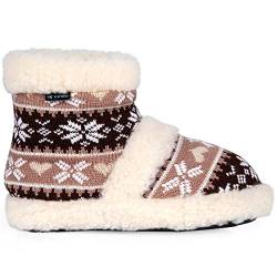 ESTRO Damen Hausschuhe - Bequeme und Warme Pantoffeln aus Merinowolle, rutschfeste Außensohle, Unisex Pantoletten für Winter B03 (42/43, Beige) von ESTRO