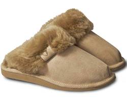 ESTRO Damen Lammfell Hausschuhe echtleder Gefuttert Wolle Pantoffeln Schlappen Schuhe INTIMO (36, Cappuccino 1) von ESTRO