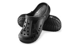 ESTRO Gartenschuhe Herren Clogs Gummi - Gartenclogs Herren Männer Gartenschuhe Hausschuhe Gummi Leicht Garten Clogs Herren PZ1 (36, PZ78 Schwarz) von ESTRO