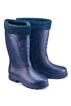 ESTRO Gummistiefel Gefüttert Herren Langschaft - Regenstiefel Herren Gefütterte Gummistiefel Herren Winter Gummistiefel Herren Regenschuhe A19 (45/46 EU, Dunkelblau) von ESTRO