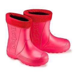 ESTRO Kinder Gummistiefel Mädchen Gefüttert - Regenstiefel Kinder EVA Gummistiefel Kinder Leicht Regenschuhe Kinder F81 (30/31 EU, Rot) von ESTRO