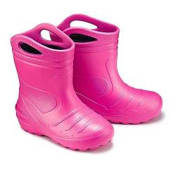 ESTRO Kinder Gummistiefel Mädchen Gefüttert - Regenstiefel Kinder Gummistiefel Kinder Leicht Regenschuhe Kinder Gummistiefel Jungen Gefüttert K051 (28 EU, Rosa) von ESTRO