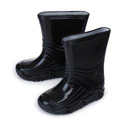 ESTRO Kinder Regenstiefel Regenschuhe Kinder - Gummistiefel Kinder Mädchen Gummistiefel Halbhoch Kinder Regenstiefel Kinder ZW01 (25/26 EU, ZW01 Schwarz) von ESTRO