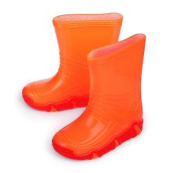 ESTRO Kinder Regenstiefel Regenschuhe Kinder - Gummistiefel Kinder Mädchen Gummistiefel Halbhoch Kinder Regenstiefel Kinder ZW01 (31/32 EU, ZW01 Orange) von ESTRO