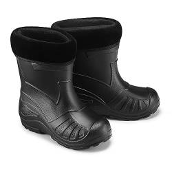 ESTRO Regenschuhe Kinder Gummistiefel Jungen - Regenstiefel Kinder Gefütterte Gummistiefel Kinder Winter Kinder Gummistiefel Mädchen K050 (22 EU, Schwarz) von ESTRO