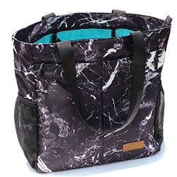 ESVAN Original Floral Tote Bag Große Umhängetasche mit Multi Taschen für Gym Reise Strand Täglich Taschen, C, One_Size, modisch von ESVAN