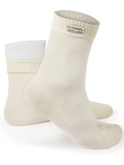 ESVED Mest Socken Wasserdicht & atmungsaktiv - Wudu Socks Abdest Erleichterung - Wasserdichte Socken (as3, numeric, numeric_36, numeric_38, regular, regular, Beige, S) von ESVED