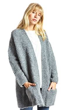 ETERKNITY - Bouclé-Strick Strickjacke für Damen, Grau, S von ETERKNITY