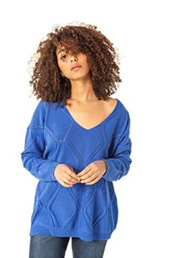 ETERKNITY - Damen Pullover Langarm aus Recycelte Baumwolle, Blau, L von ETERKNITY