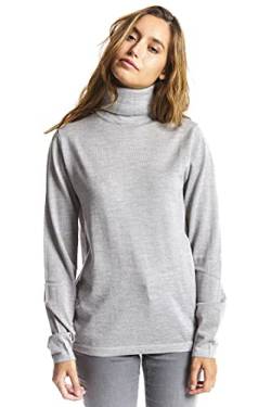 ETERKNITY - Damen Pullover mit Rollkragen aus Extra Fine Merinowolle, Hellgrau, S von ETERKNITY