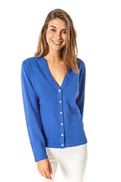 ETERKNITY - Damen Strickjacke aus Recycelte Baumwolle, Blau, L von ETERKNITY