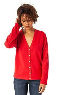 ETERKNITY - Damen Strickjacke aus Recycelte Baumwolle, Rot, S von ETERKNITY