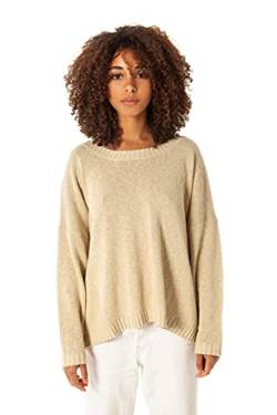 ETERKNITY - Oversized Pullover aus Recycelte Baumwolle für Frauen, Wollweiß, L von ETERKNITY