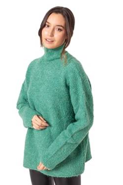 ETERKNITY Pullover Damen Baumwolle Rollkragen, Jadegrün, L von ETERKNITY