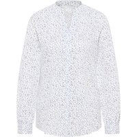 Hemdbluse in weiß/schwarz bedruckt von ETERNA Mode GmbH