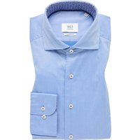 MODERN FIT Soft Luxury Shirt in mittelblau unifarben von ETERNA Mode GmbH