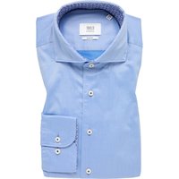 SLIM FIT Soft Luxury Shirt in mittelblau unifarben von ETERNA Mode GmbH