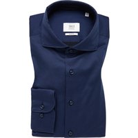 SLIM FIT Soft Luxury Shirt in navy unifarben von ETERNA Mode GmbH