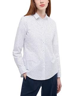 ETERNA Damen Oxford Bluse Regular FIT 1/1 weiß/Navy 40_D_1/1 von ETERNA