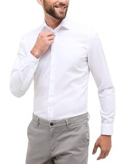 ETERNA Slim Fit Hemd Langarm New Kent Kragen Popeline weiß Größe 43 von ETERNA