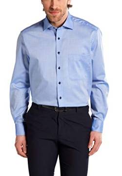 ETERNA Herren Pinpoint Oxford Hemd Comfort FIT 1/1 blau 49_H_1/1 von ETERNA