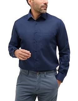 ETERNA Herren Popeline Hemd MODERN FIT 1/1 Navy 44_H_1/1 von ETERNA