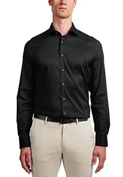 ETERNA Slim Fit Performence Hemd Langarm New Kent Stretch schwarz Größe 43 von ETERNA