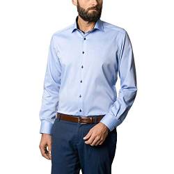 Eterna Mode GmbH Herren Regular Fit Business Hemd X13K, Gr. Kragenweite: 43 cm, Blau (hellblau 12) von ETERNA