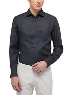 eterna Herren Struktur-Hemd Slim FIT 1/1 anthrazit 43_H_1/1 von ETERNA