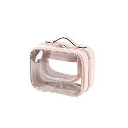 Exquisit Transparente tragbare Reise-Kulturtasche, Leder-Make-up-Einkaufstasche, große Kapazität, Wasch-Aufbewahrungstasche tragbar von ETHORY