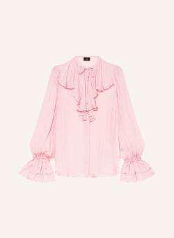 Etro Seidenbluse Mit Volants rosa von ETRO