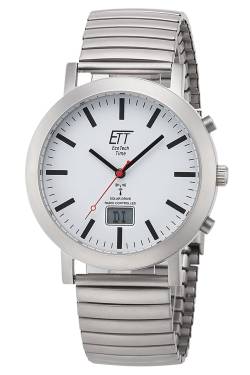 ETT Eco Tech Time EGS-11580-11M Funk-Solar Herren-Armbanduhr Station Watch mit Zugband von ETT Eco Tech Time
