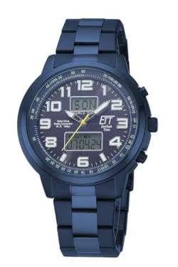 ETT Eco Tech Time Funk Solar Weltzeit Herren Uhr Chronograph mit Edelstahl Armband EGS-11445-32M von ETT Eco Tech Time
