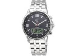 Funkchronograph ETT "Professional, EGS-11551-21M" Armbanduhren silberfarben Herren Solaruhren von ETT